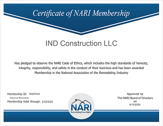 NARI Certificate 2025